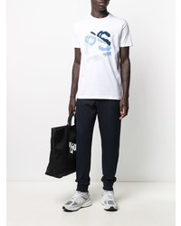 T-shirt à col rond imprimé blanc PS Paul Smith