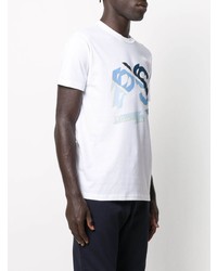 T-shirt à col rond imprimé blanc PS Paul Smith