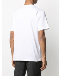 T-shirt à col rond imprimé blanc Missoni