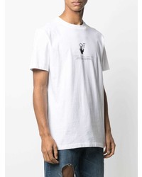 T-shirt à col rond imprimé blanc Off-White