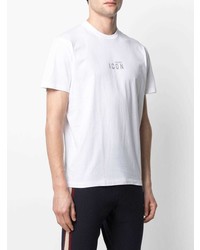 T-shirt à col rond imprimé blanc DSQUARED2