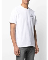 T-shirt à col rond imprimé blanc Levi's