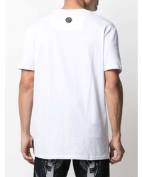 T-shirt à col rond imprimé blanc Philipp Plein