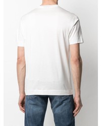 T-shirt à col rond imprimé blanc Emporio Armani