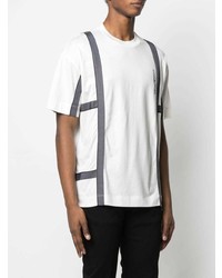 T-shirt à col rond imprimé blanc Emporio Armani