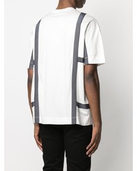 T-shirt à col rond imprimé blanc Emporio Armani