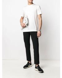 T-shirt à col rond imprimé blanc Emporio Armani