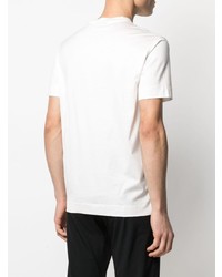 T-shirt à col rond imprimé blanc Emporio Armani