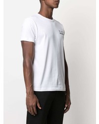 T-shirt à col rond imprimé blanc Ea7 Emporio Armani