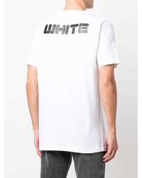 T-shirt à col rond imprimé blanc Off-White