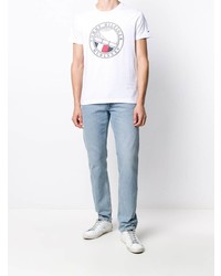 T-shirt à col rond imprimé blanc Tommy Hilfiger