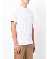 T-shirt à col rond imprimé blanc Armani Exchange