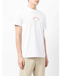 T-shirt à col rond imprimé blanc Fred Perry