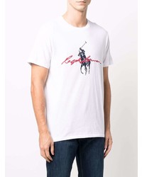 T-shirt à col rond imprimé blanc Polo Ralph Lauren