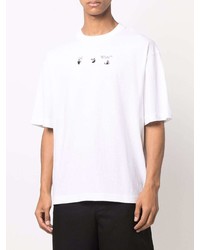 T-shirt à col rond imprimé blanc Off-White