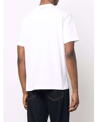 T-shirt à col rond imprimé blanc Calvin Klein