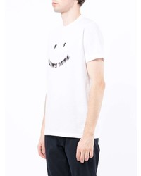 T-shirt à col rond imprimé blanc PS Paul Smith