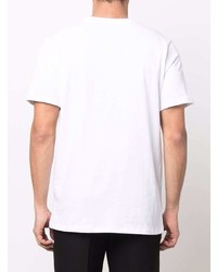 T-shirt à col rond imprimé blanc A.P.C.