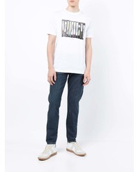 T-shirt à col rond imprimé blanc PS Paul Smith