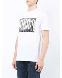 T-shirt à col rond imprimé blanc PS Paul Smith