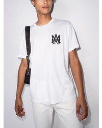 T-shirt à col rond imprimé blanc Amiri