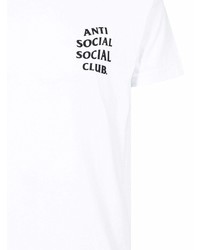 T-shirt à col rond imprimé blanc Anti Social Social Club