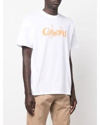 T-shirt à col rond imprimé blanc Carhartt WIP