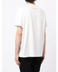 T-shirt à col rond imprimé blanc Fred Perry