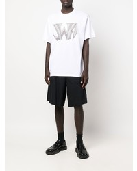 T-shirt à col rond imprimé blanc JW Anderson