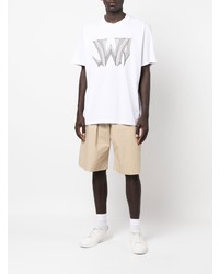 T-shirt à col rond imprimé blanc JW Anderson