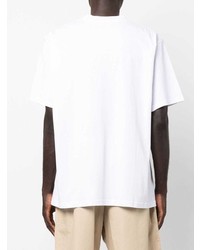 T-shirt à col rond imprimé blanc JW Anderson