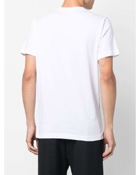 T-shirt à col rond imprimé blanc Marni