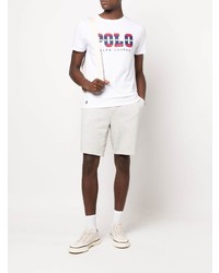 T-shirt à col rond imprimé blanc Polo Ralph Lauren