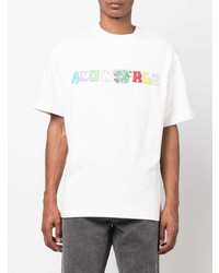 T-shirt à col rond imprimé blanc ACUPUNCTURE 1993