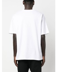 T-shirt à col rond imprimé blanc Just Cavalli