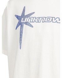 T-shirt à col rond imprimé blanc Unknown UK