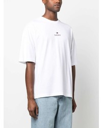 T-shirt à col rond imprimé blanc Tommy Jeans