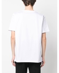 T-shirt à col rond imprimé blanc Alexander McQueen