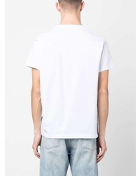 T-shirt à col rond imprimé blanc Aspesi