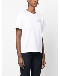 T-shirt à col rond imprimé blanc Bally