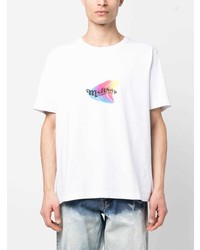 T-shirt à col rond imprimé blanc MSFTSrep