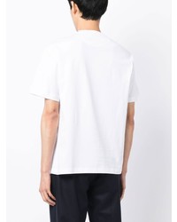 T-shirt à col rond imprimé blanc Bally