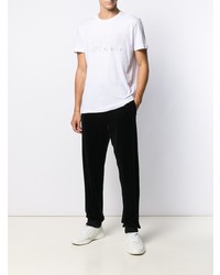 T-shirt à col rond imprimé blanc Ea7 Emporio Armani