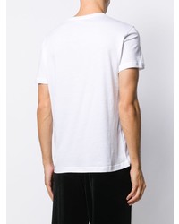 T-shirt à col rond imprimé blanc Ea7 Emporio Armani