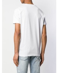 T-shirt à col rond imprimé blanc DSQUARED2