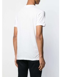 T-shirt à col rond imprimé blanc DSQUARED2