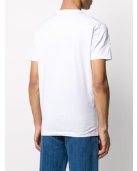 T-shirt à col rond imprimé blanc DSQUARED2