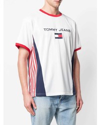 T-shirt à col rond imprimé blanc Tommy Jeans