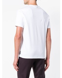 T-shirt à col rond imprimé blanc Emporio Armani