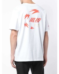 T-shirt à col rond imprimé blanc Heron Preston